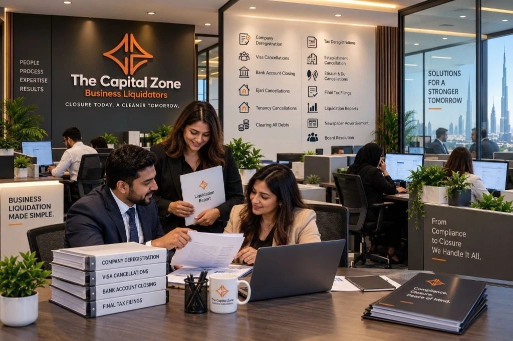 The Capital Zone team supporting UAE company liquidation and deregistration