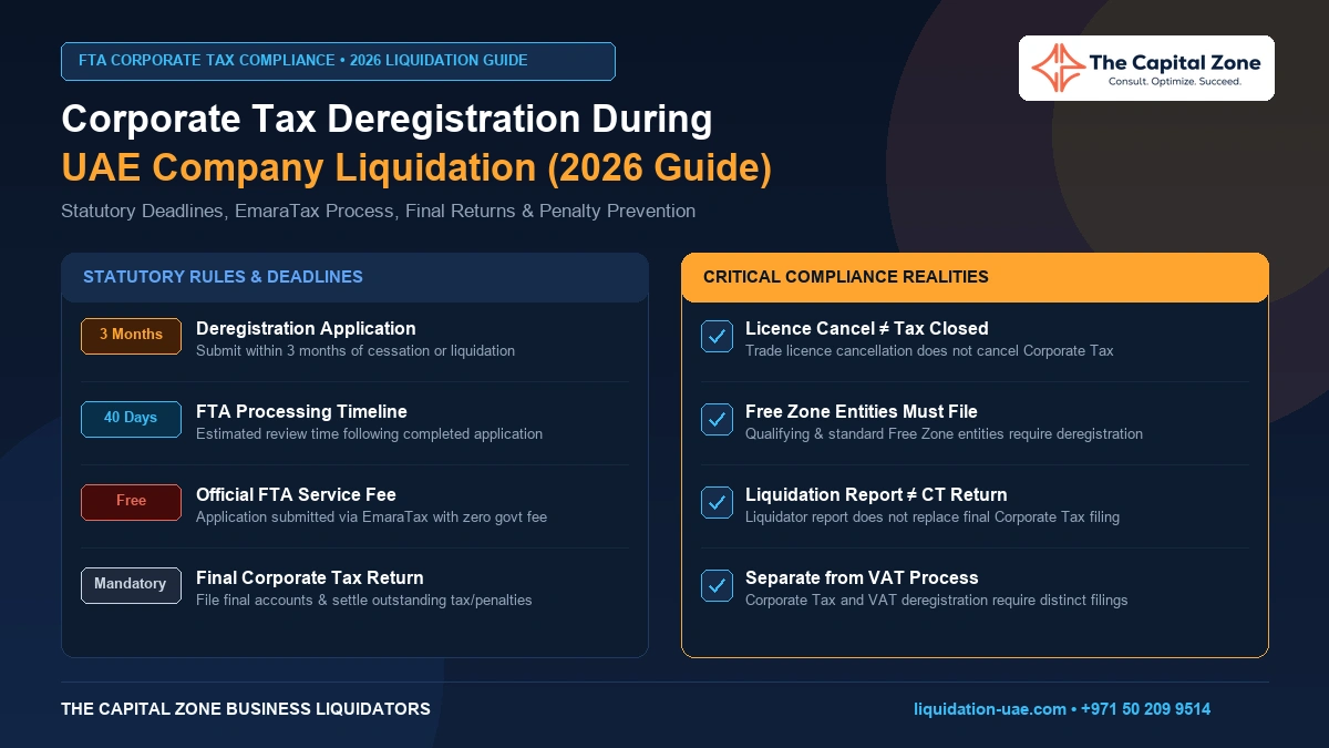 Corporate Tax deregistration during UAE company liquidation