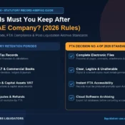 Records to keep after closing a UAE company under FTA record keeping rules 2026