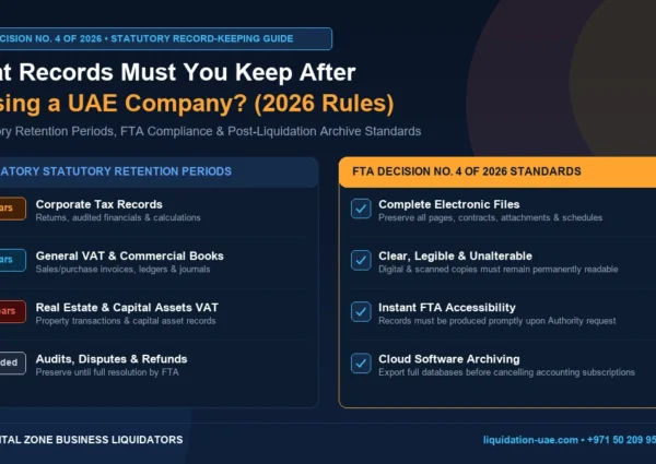 What Records Must You Keep After Closing a UAE Company? New FTA Record-Keeping Rules for 2026